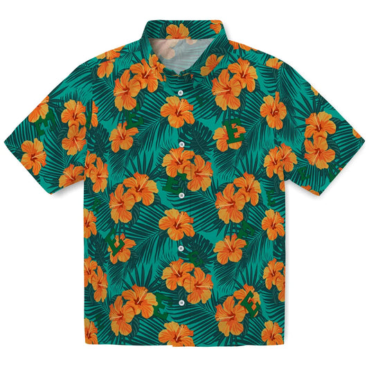 Eastern Michigan Eagles Hawaiian Shirt - Hibiscus and Palm Leaves | Moonbestprint
