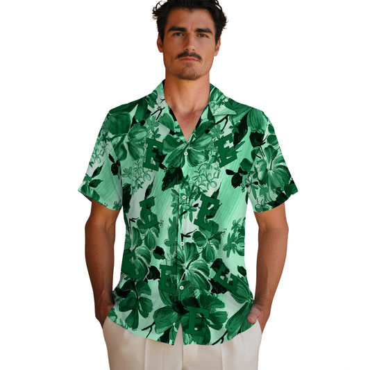 Eastern Michigan Eagles Hawaiian Shirt - Hibiscus Arrangement | Moonbestprint