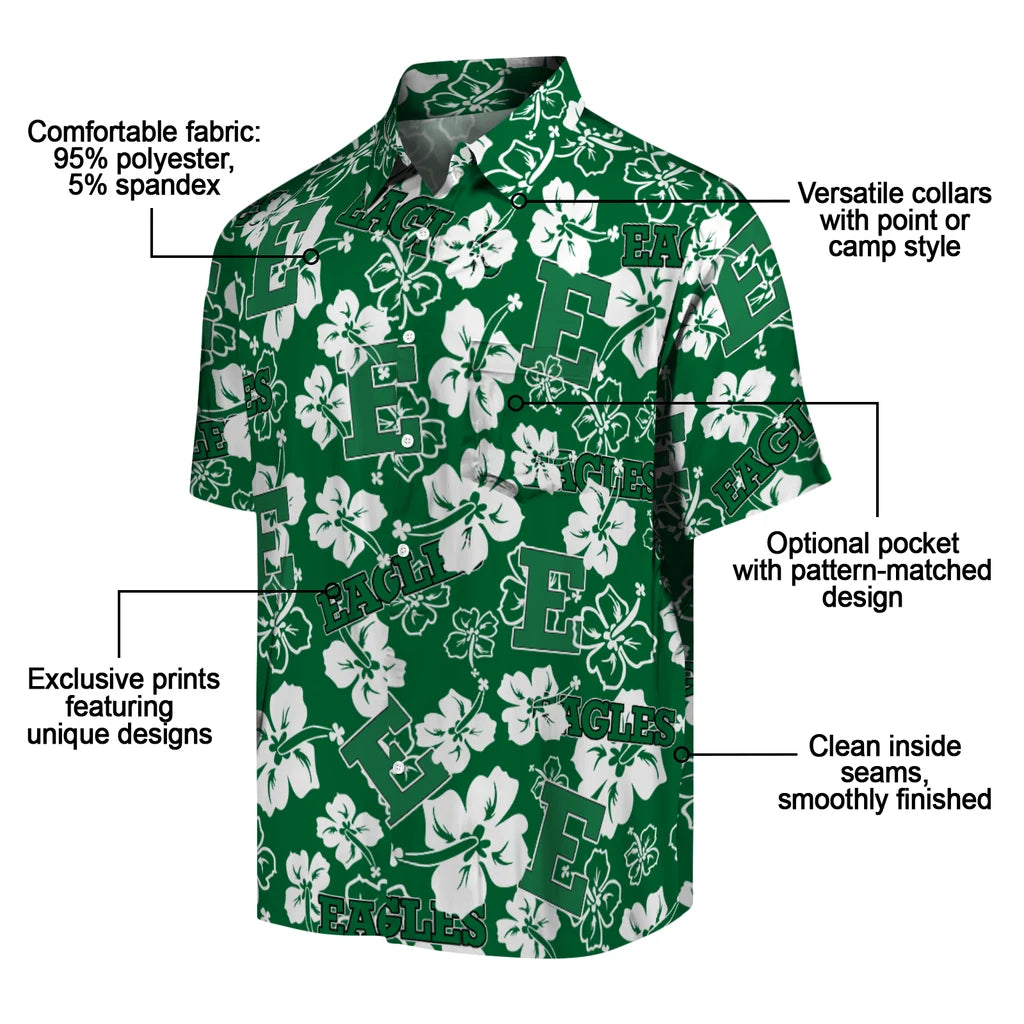 Eastern Michigan Eagles Hibiscus Bloom Hawaiian Shirt – Moonbestprint
