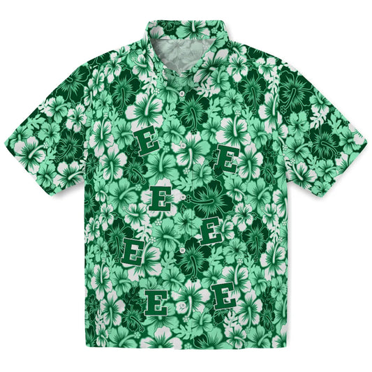 Eastern Michigan Eagles Hawaiian Shirt - Hibiscus Blooms | Moonbestprint