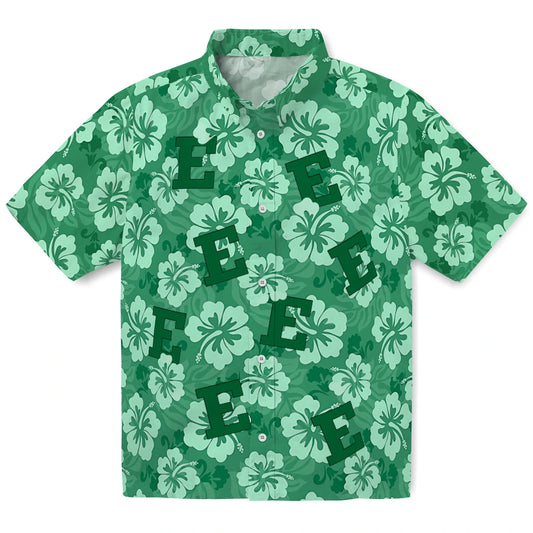Eastern Michigan Eagles Hawaiian Shirt - Hibiscus Cluster | Moonbestprint