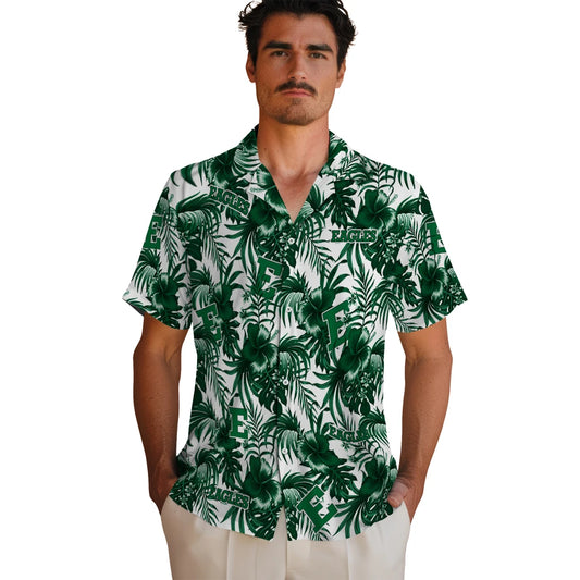 Eastern Michigan Eagles Hawaiian Shirt - Hibiscus Exotic | Moonbestprint