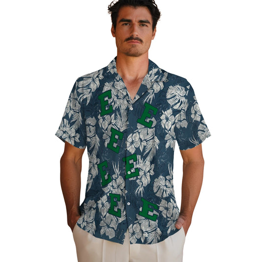 Eastern Michigan Eagles Hawaiian Shirt - Hibiscus Flowers | Moonbestprint