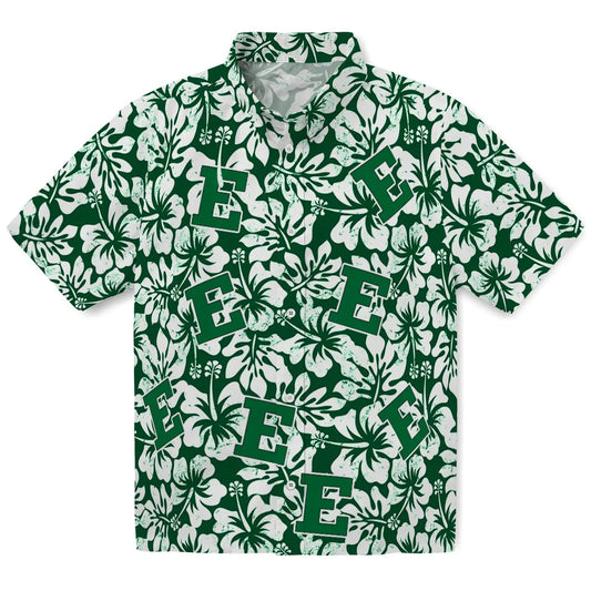 Eastern Michigan Eagles Hawaiian Shirt - Hibiscus Motif | Moonbestprint