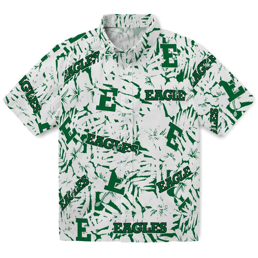 Eastern Michigan Eagles Hawaiian Shirt - Hibiscus Overlay | Moonbestprint