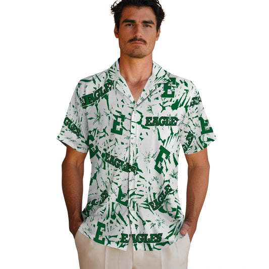 Eastern Michigan Eagles Hawaiian Shirt - Hibiscus Overlay | Moonbestprint