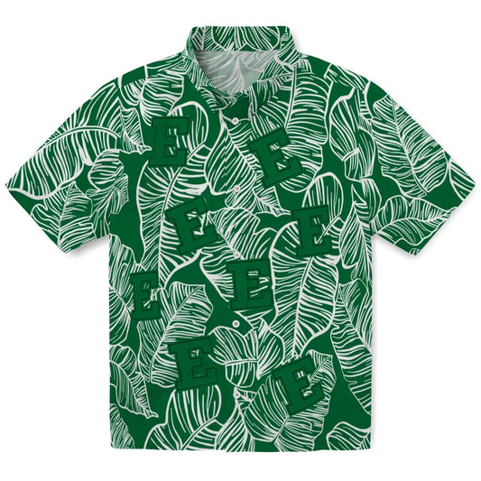 Eastern Michigan Eagles Hawaiian Shirt - Leaf Outline | Moonbestprint