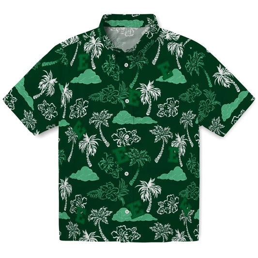 Eastern Michigan Eagles Hawaiian Shirt - Palm And Clouds | Moonbestprint