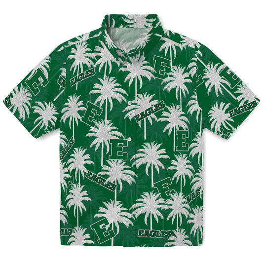 Eastern Michigan Eagles Hawaiian Shirt - Palm Tree Motif | Moonbestprint