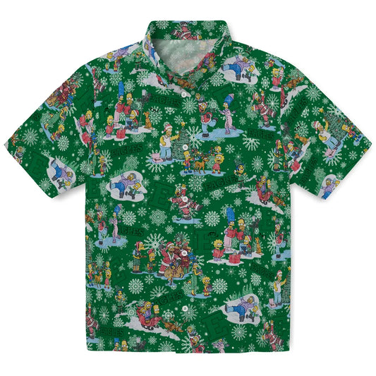 Eastern Michigan Eagles Hawaiian Shirt - Simpsons Christmas | Moonbestprint