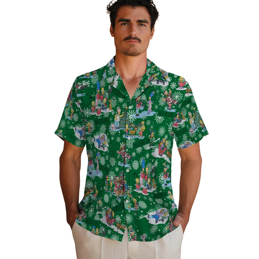 Eastern Michigan Eagles Hawaiian Shirt - Simpsons Christmas | Moonbestprint