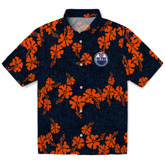 Edmonton Oilers Hawaiian Shirt - 50th State Flower | Moonbestprint