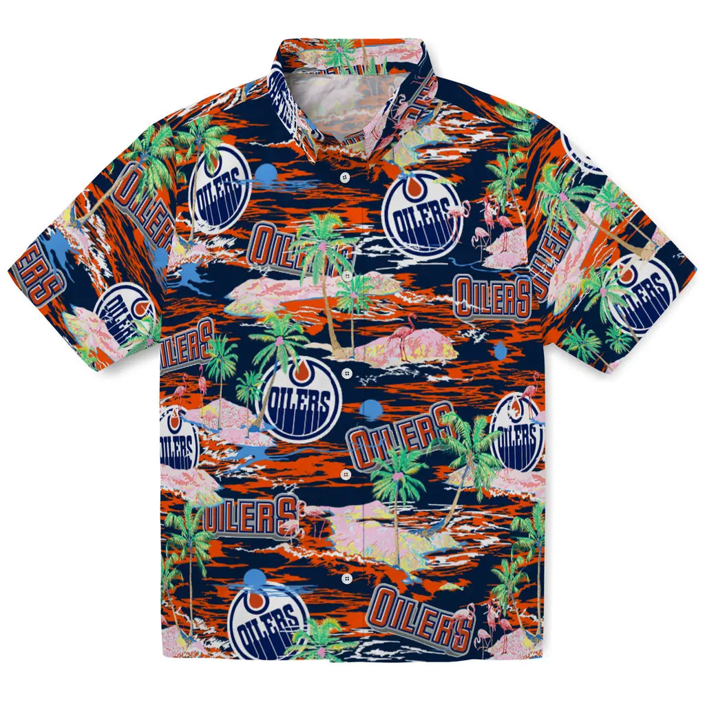 Edmonton Oilers Flamingo Retreat 2026 Hawaiian Shirt – Moonbestprint