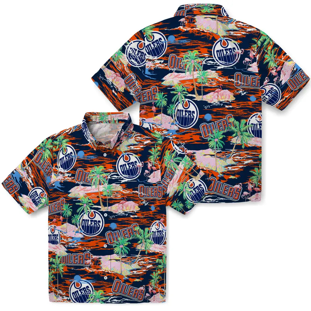 Edmonton Oilers Flamingo Retreat 2026 Hawaiian Shirt – Moonbestprint