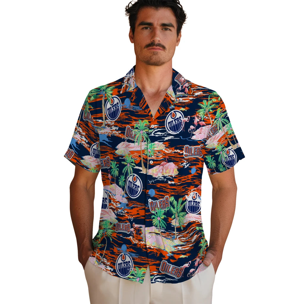 Edmonton Oilers Hawaiian Shirt - Hawaii Island | Moonbestprint