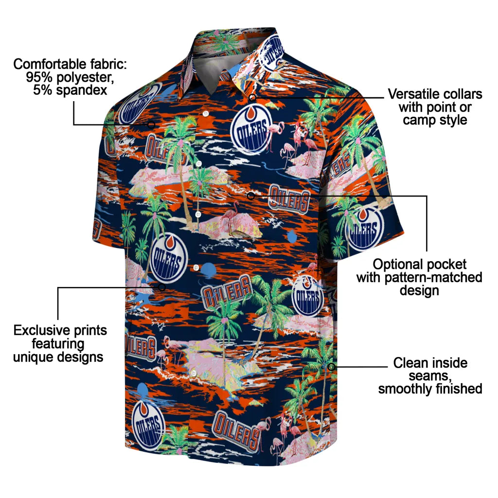 Edmonton Oilers Hawaiian Shirt - Hawaii Island | Moonbestprint