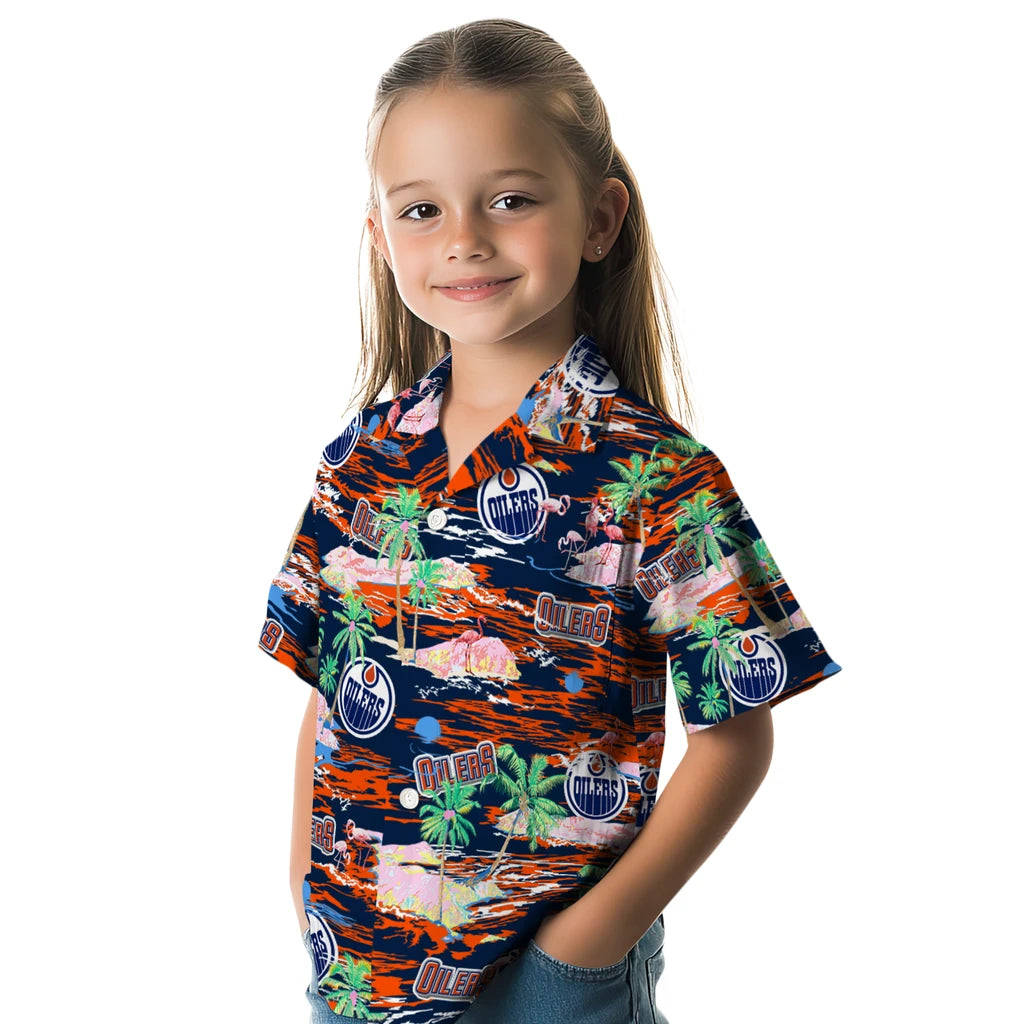 Edmonton Oilers Hawaiian Shirt - Hawaii Island | Moonbestprint