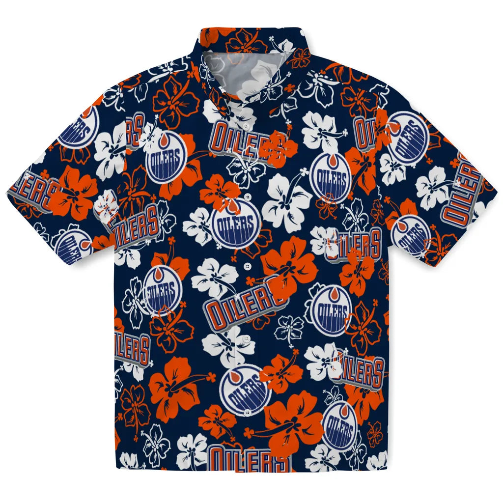 Edmonton Oilers Hibiscus Bloom Hawaiian Shirt – Moonbestprint