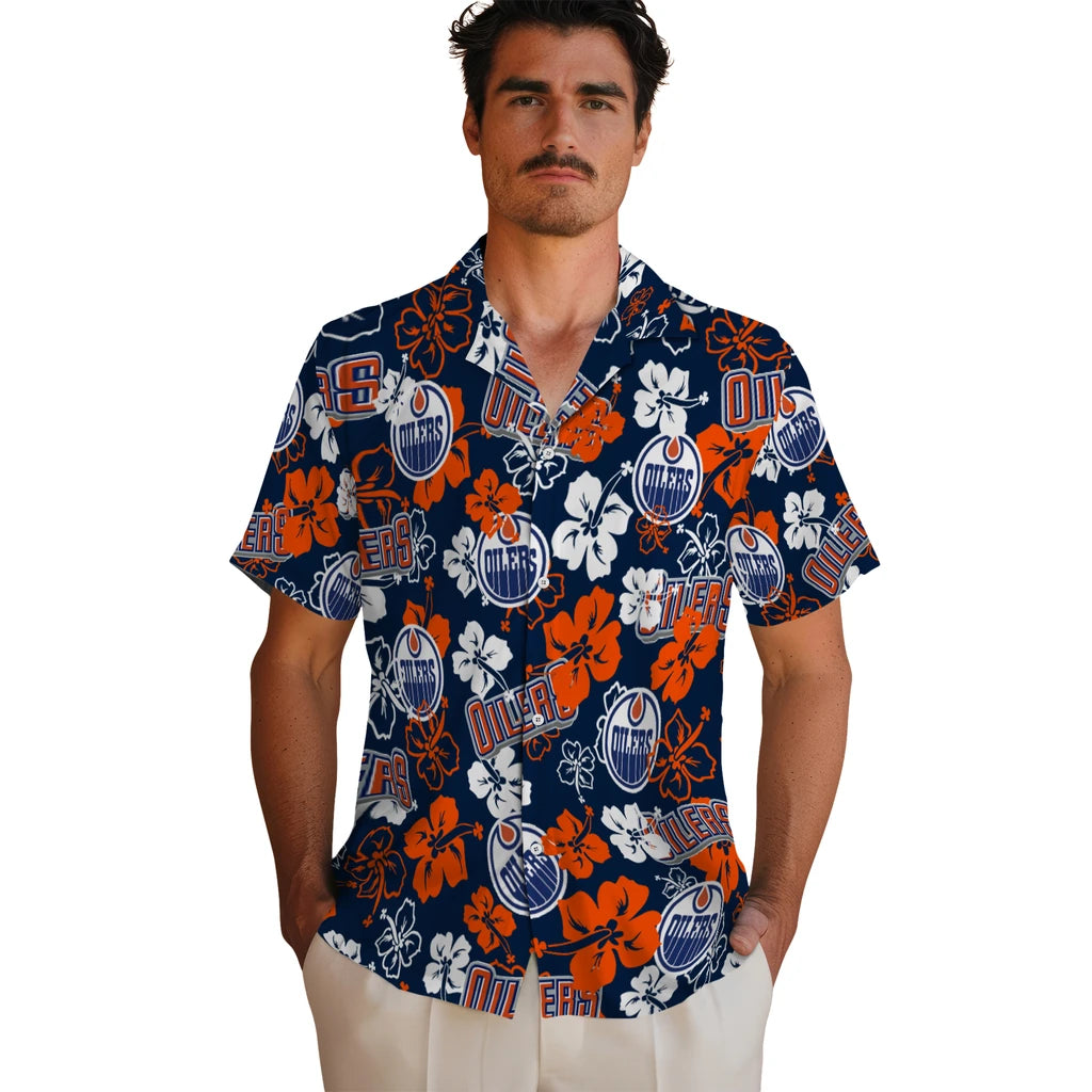 Edmonton Oilers Hibiscus Bloom Hawaiian Shirt – Moonbestprint