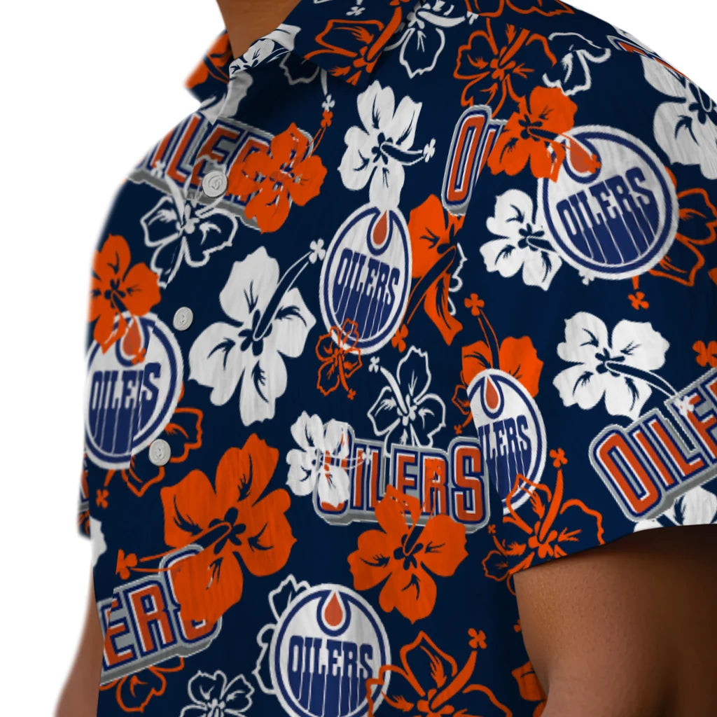 Edmonton Oilers Hibiscus Bloom Hawaiian Shirt – Moonbestprint