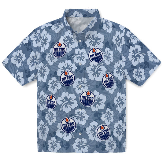 Edmonton Oilers Hawaiian Shirt - Hibiscus Cluster | Moonbestprint