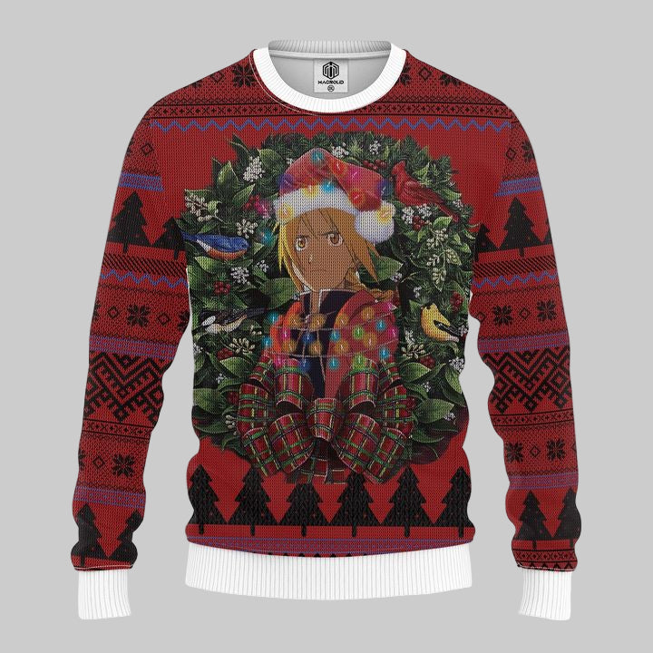 Edward Fullmetal Alchemist Mc Ugly Christmas Sweater Thanksgiving Gift ? Usalast