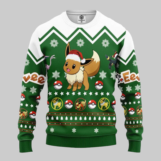 Eevee Pokemon Ugly Christmas Sweater Amazing Gift Idea Thanksgiving Gift ? Usalast
