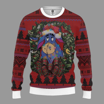 Eeyore Winnie The Pooh Mc Ugly Christmas Sweater Thanksgiving Gift ? Usalast