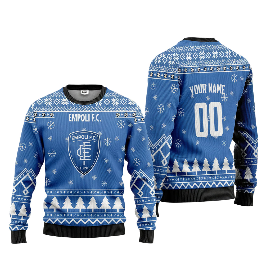 Empoli F.C 1909 Personalized Ugly Christmas Sweater Blue Version ? Usalast