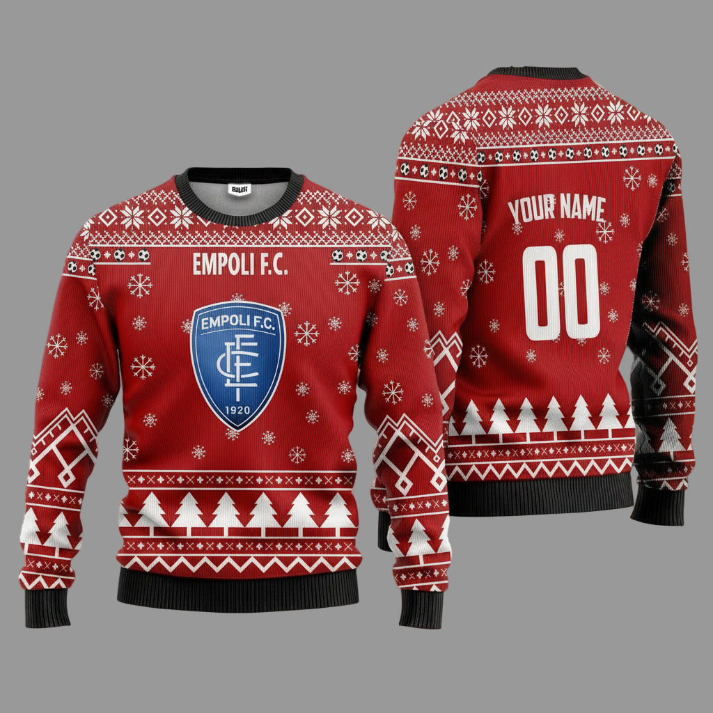 Empoli F.C 1909 Personalized Ugly Christmas Sweater Red Version ? Usalast