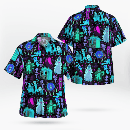 Haunted Mansion Ghosts Hawaiian Shirt - Moonbestprint