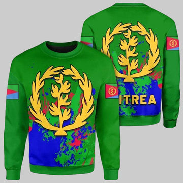 Eritrea Coat Of Arms Sweater Spaint Style J8W ? Usalast