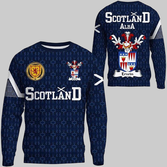 Erwin Family Crest Sweater Scottish Home ? 1991 Style A7 ? Usalast