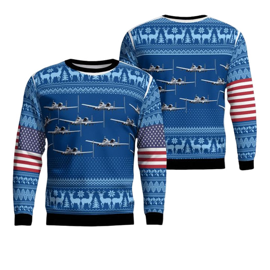 Fairchild Republic A-10 Thunderbolt II Christmas Seamless Sweater 3D ? Usalast
