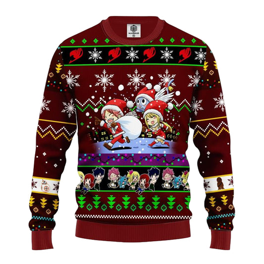 Fairy Tail Anime Christmas Sweater Brown 1 Amazing Gift Idea Thanksgiving Gift ? Usalast