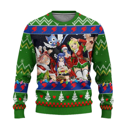 Fairy Tail Anime Ugly Christmas Sweater Custom Characters Xmas Gift ? Usalast