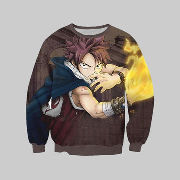 Fairy Tail Natsus Fire Sweater ? Fairy Tail 3D Printed Sweater ? Usalast