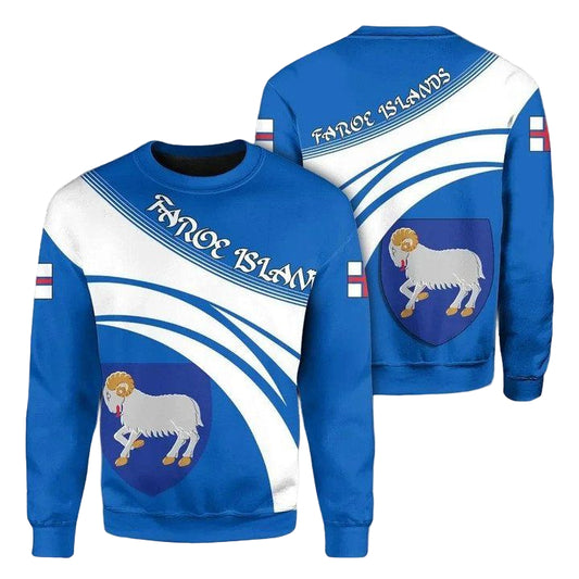 Faroe Islands Coat Of Arms Sweater Cricket Style J5W ? Usalast