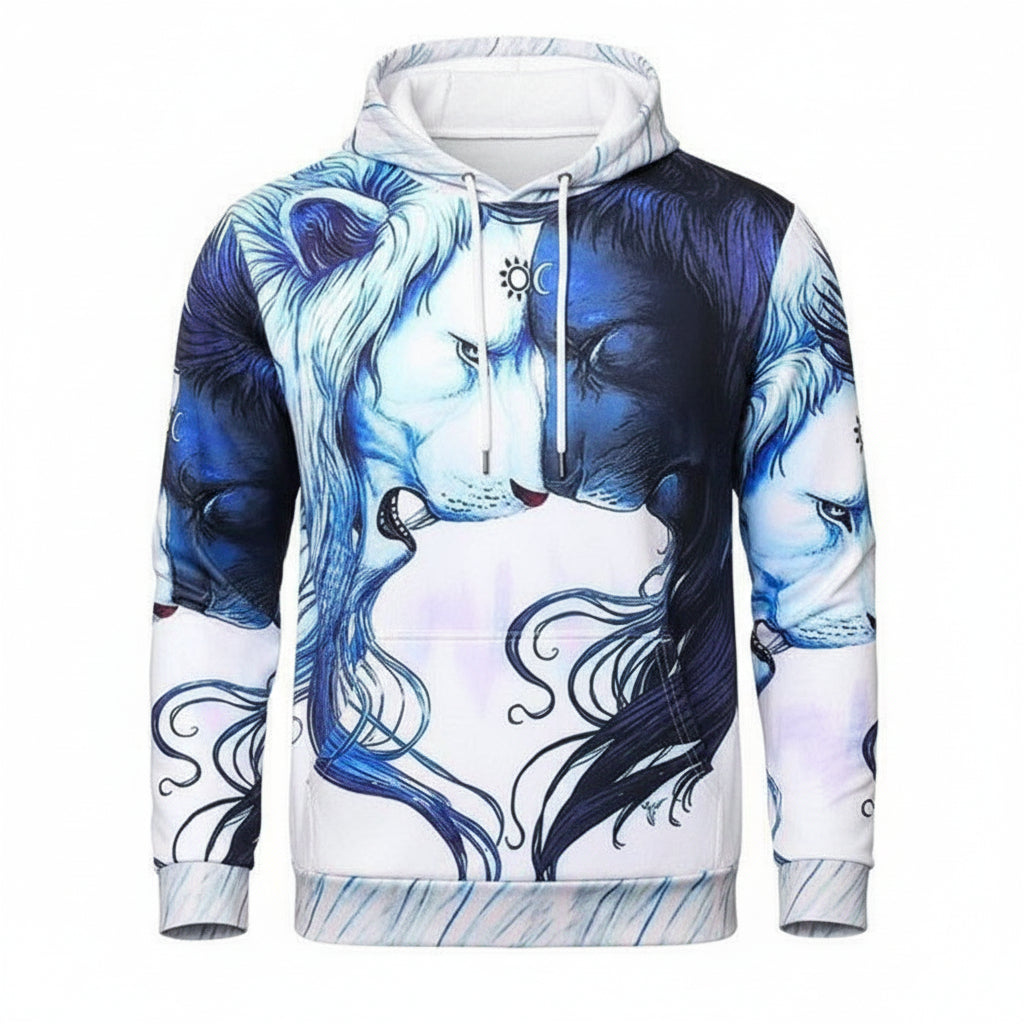 Fashion Lion Hooded Shirts Men Women Printed 3D Hoodies Casual Graphic Hoodie Funny Sweat Shirt Tie-Dye Sweater Tops S-Xl Sh5218 ? Usalast