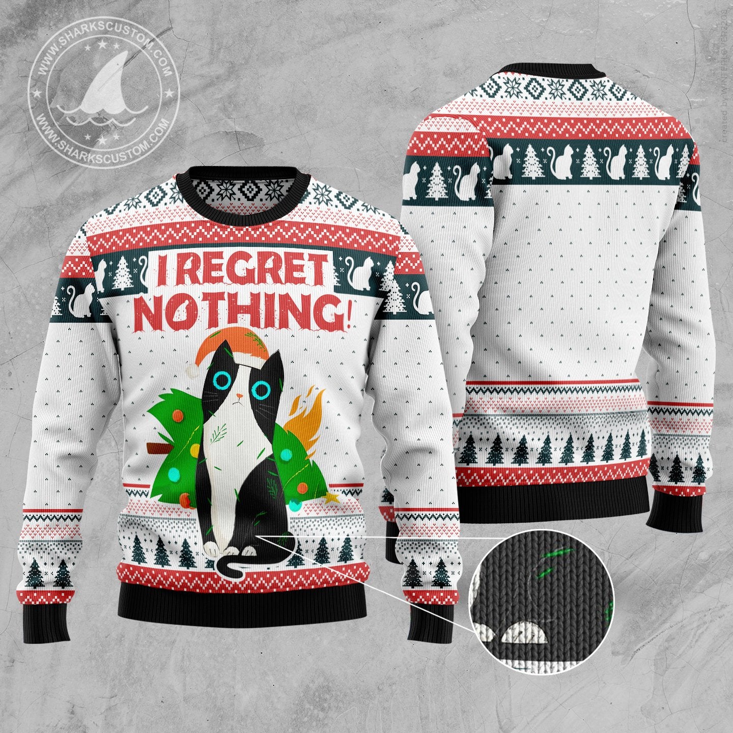 I Regret Nothing Cat Ugly Christmas Sweater ? Usalast