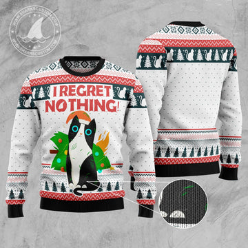 I Regret Nothing Cat Ugly Christmas Sweater ? Usalast