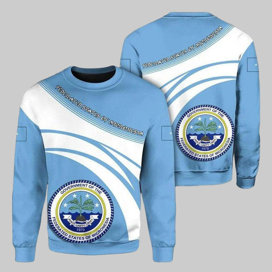 Federated States Of Micronesia Coat Of Arms Sweater Cricket Style J5W ? Usalast
