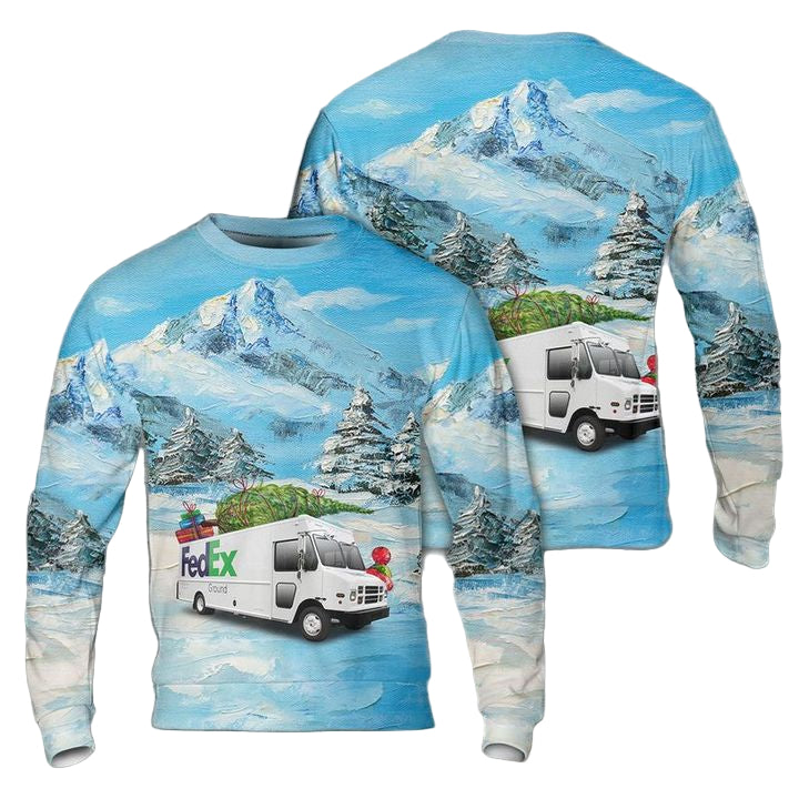FedEx Truck Christmas Sweater 3D ? Usalast
