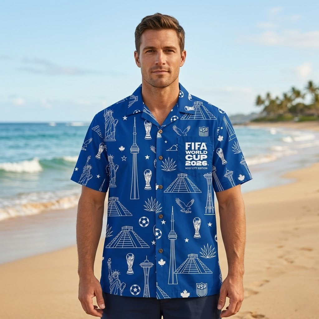 Unisex Global Soccer Event 2026 USA Mexico Canada Graphic Hawaiian Shirt for Soccer Fans – Moonbestprint
