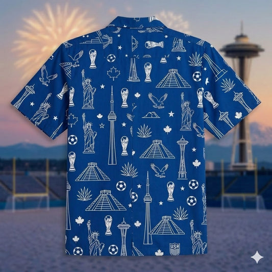 Unisex Global Soccer Event 2026 USA Mexico Canada Graphic Hawaiian Shirt for Soccer Fans – Moonbestprint