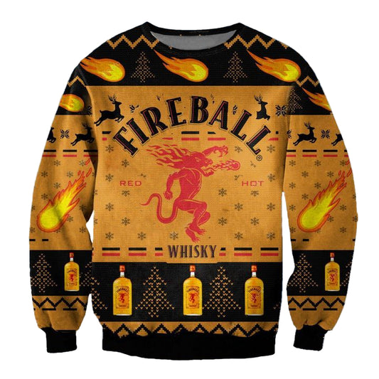 Fireball Whisky Green Ugly Christmas Sweater 2022 ? Usalast