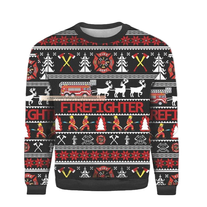 Firefighter Ugly 3D Christmas Sweater ? Usalast