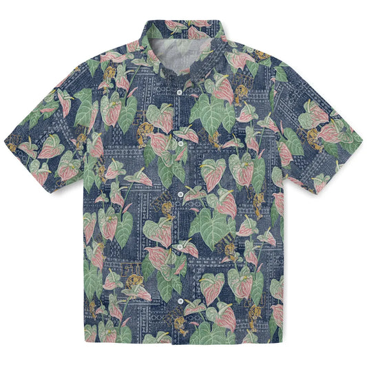 FIU Panthers Hawaiian Shirt - Anthurium Overlay | Moonbestprint