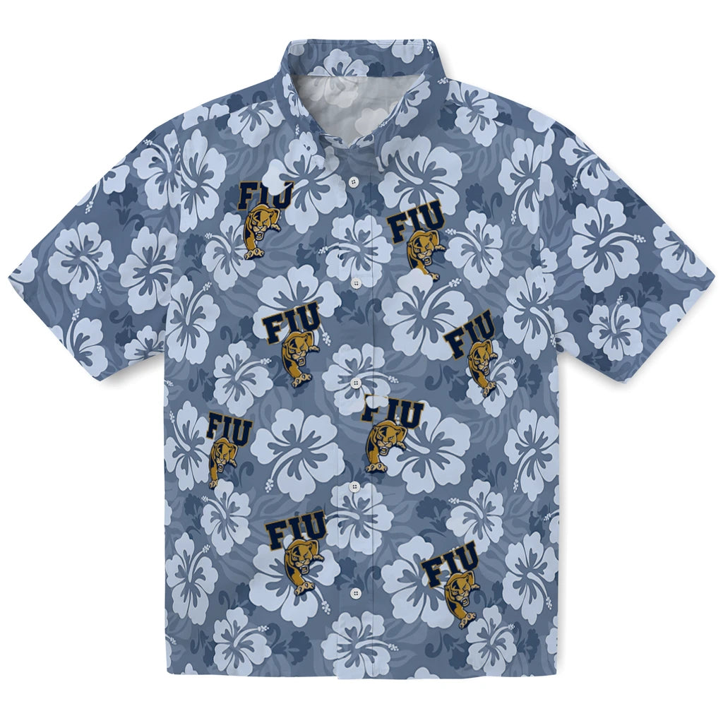 FIU Panthers Hawaiian Shirt - Hibiscus Cluster | Moonbestprint