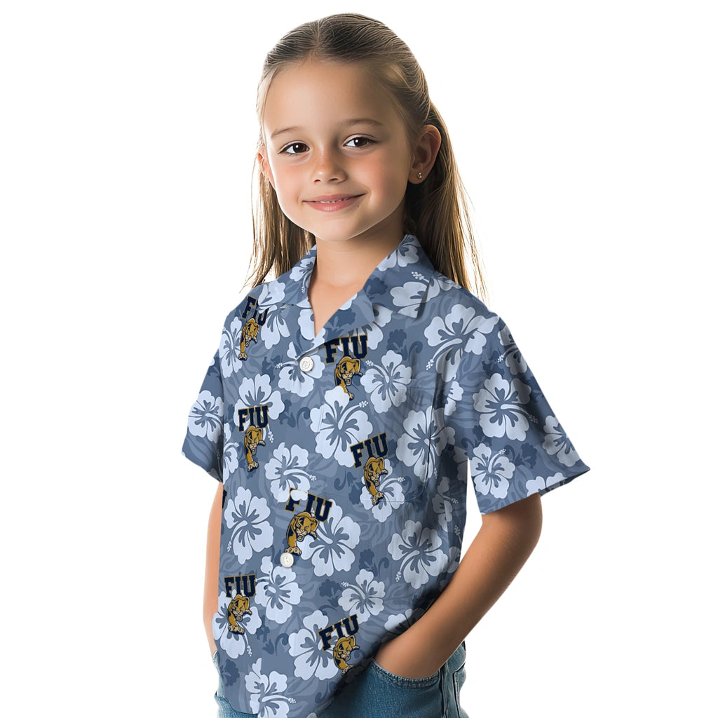 FIU Panthers Hawaiian Shirt - Hibiscus Cluster | Moonbestprint